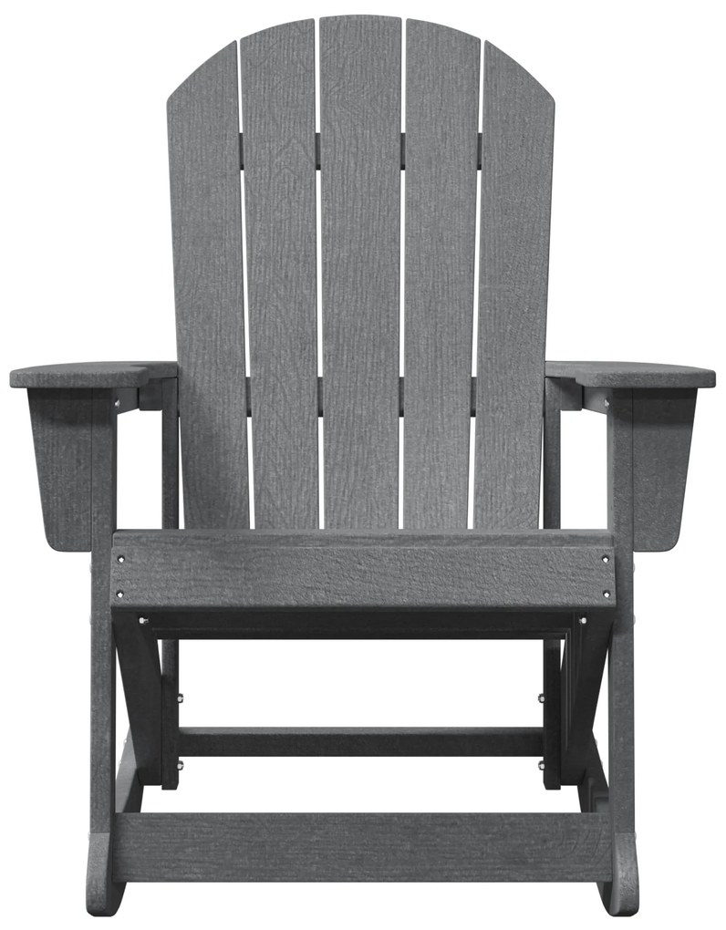vidaXL Καρέκλα Σαλονάκι Adirondack Ανοιχτό Γκρι (73.5x92x90 εκ) από HDPE.