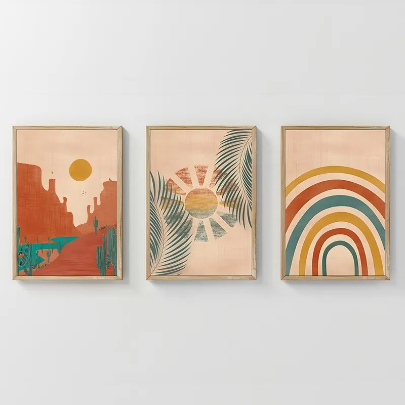 Πίνακας Delea pakoworld τρίπτυχος με ψηφιακή εκτύπωση και πλαίσιο 33x1.5x48εκ