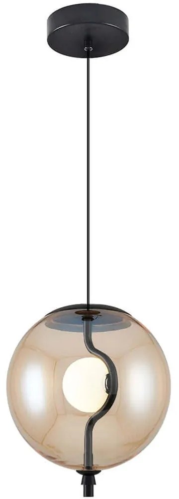 Φωτιστικό Οροφής 701CHD1645 Φ18x120cm 1xG4 10W Amber-Black Opviq