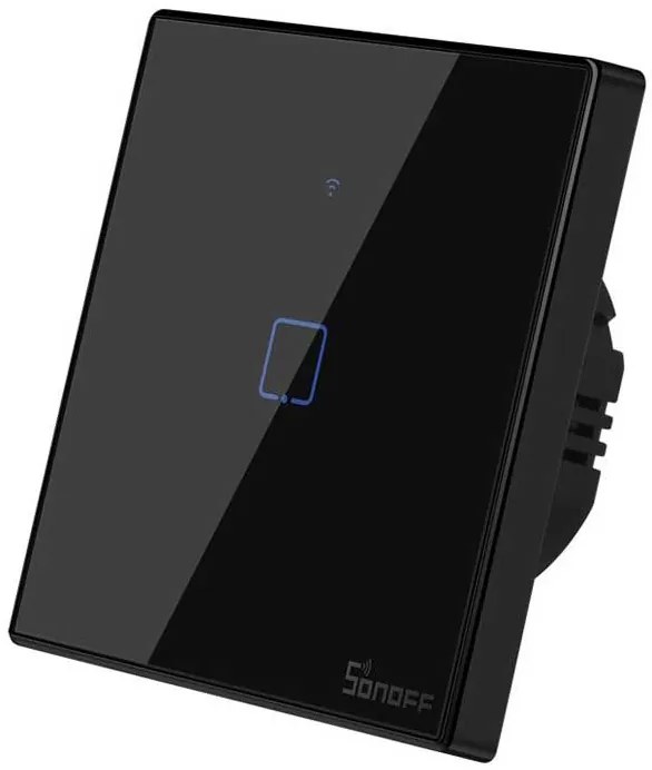 SONOFF smart διακόπτης ΤΧ-T3EU1C, αφής, Wi-Fi, μονός, μαύρος