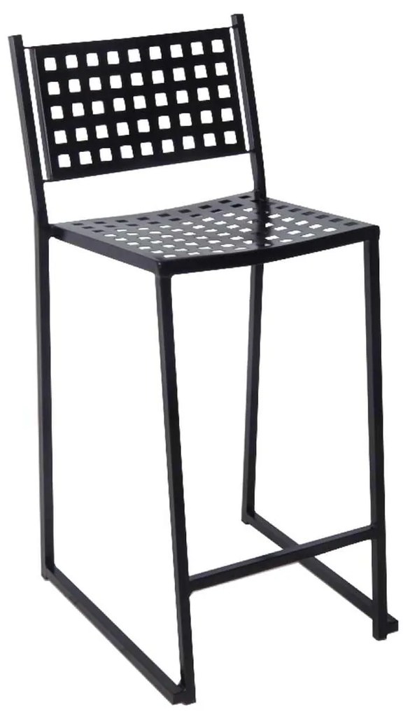 Σκαμπώ Caprice Bar Μεταλλικό Μαύρο 43x50x74/102cm