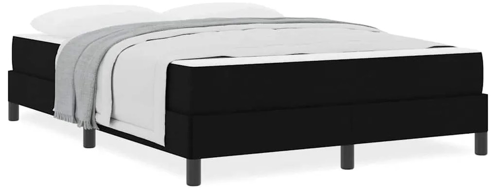 vidaXL Κρεβάτι με ελατήρια Άλλο Μαύρο 140 x 200 cm ύφασμα