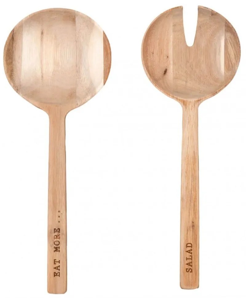 Κουτάλες Eat More Salad (Σετ 2Τμχ) LBTRD0014228 27cm Natural Raeder Wood