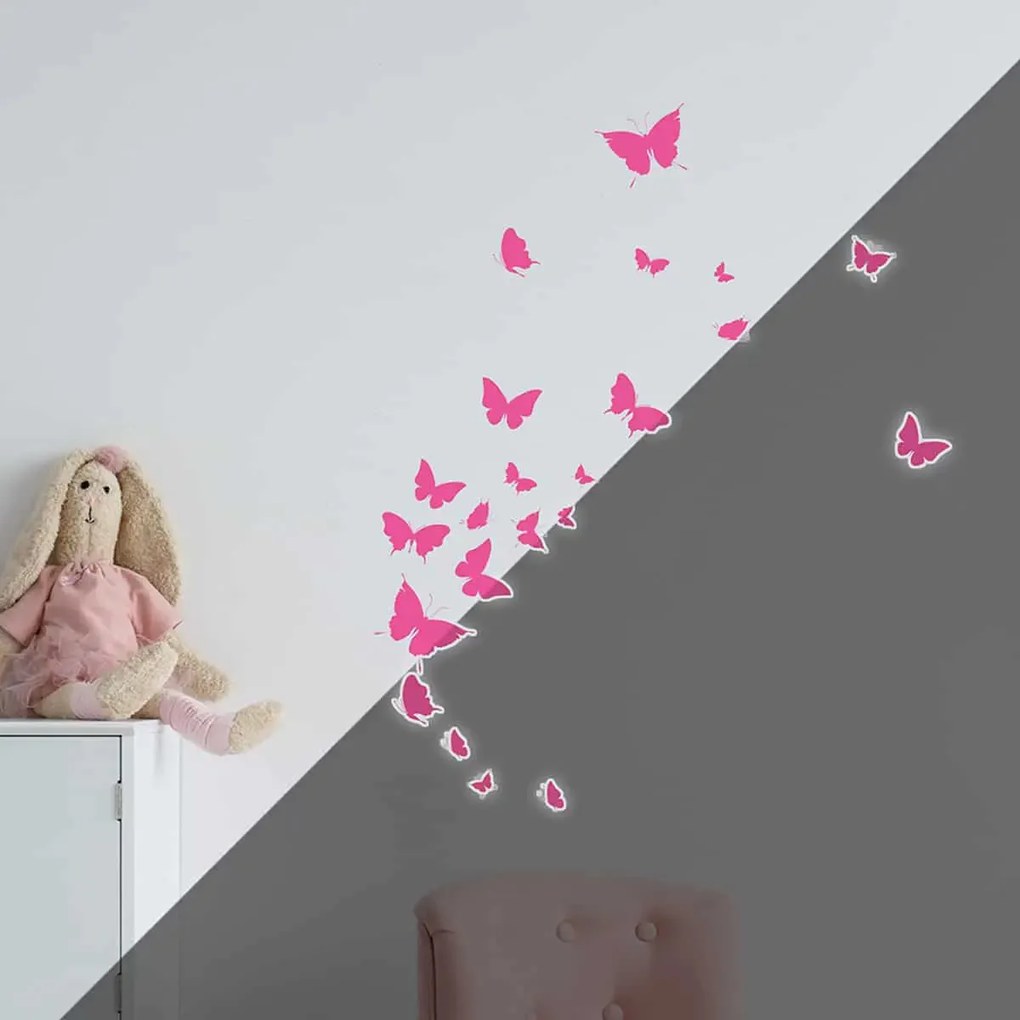 Παιδικά Φωσφοριζέ Αυτοκόλλητα Τοίχου Ango Butterflies 77224