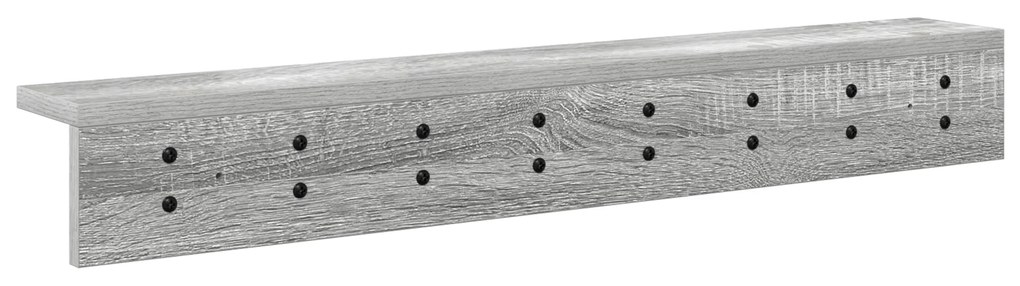 vidaXL Τοίχου Κρεμάστρα με ράφι Γκρι sonoma 80 x 10.5 x 10.5 εκ