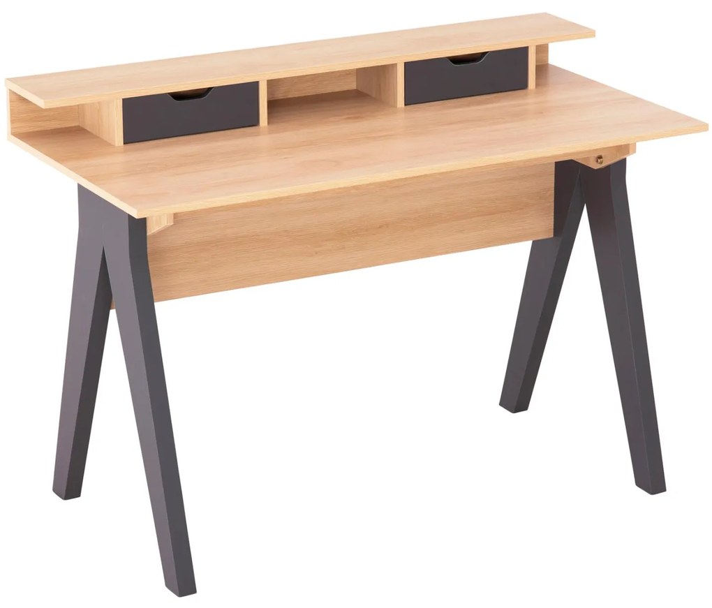 Γραφείο REXIN Μελαμίνη Sonama - Γκρί 120x19-59x75-85,5Υ εκ. 120x59x85.5 εκ.