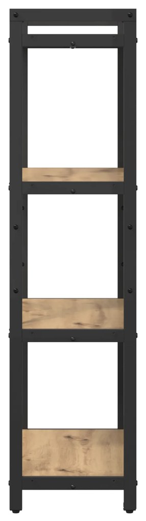 vidaXL Βιβλιοθήκη artisan δρυς 60 x 30 x 118 εκ Ξύλο και Χάλυβας