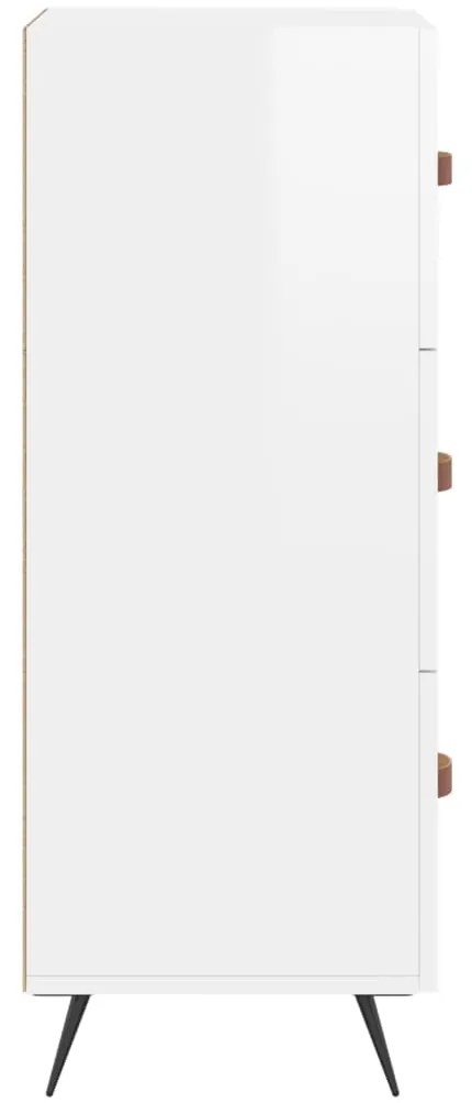vidaXL Ντουλάπι Γυαλιστερό Λευκό 34,5x34x90 εκ. Επεξεργασμένο Ξύλο