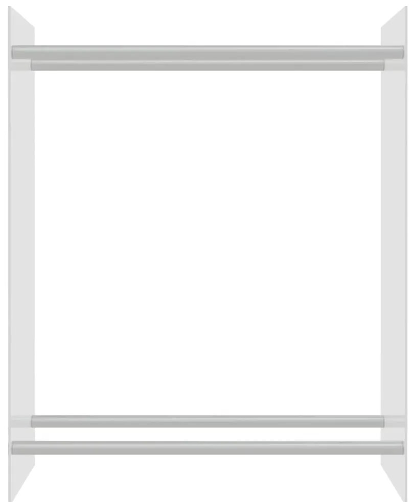 vidaXL Ράφι Καυσόξυλων Διαφανές 80 x 35 x 100 εκ. από Ψημένο Γυαλί