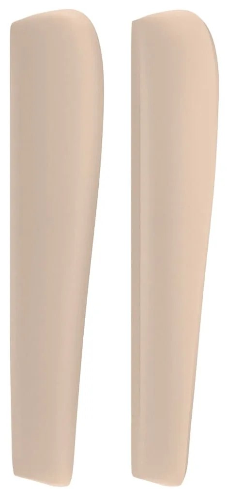 vidaXL Κεφαλάρι με Πτερύγια Καπουτσίνο 93x23x118/128 εκ. Συνθ. Δέρμα