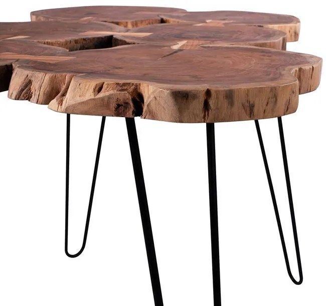 Τραπέζι OSLO με Μασίφ Κορμό Ακακίας 120x80x74 εκ. 120x80x74 εκ.