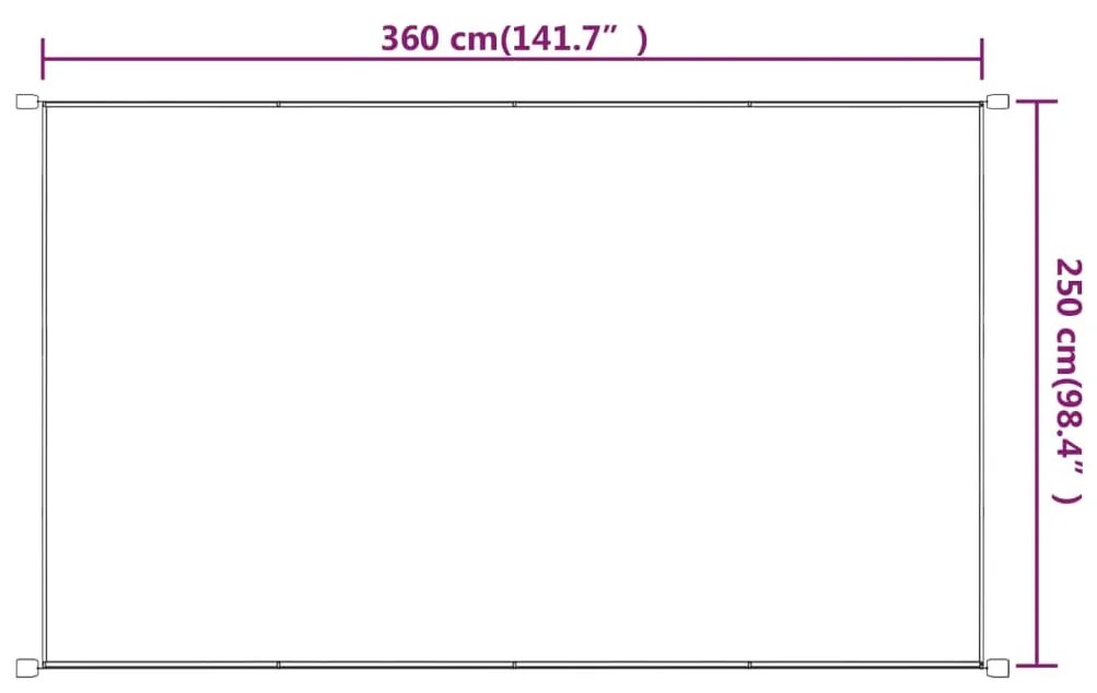 Τέντα Κάθετη Μπλε 250 x 360 εκ. από Ύφασμα Oxford - Μπλε