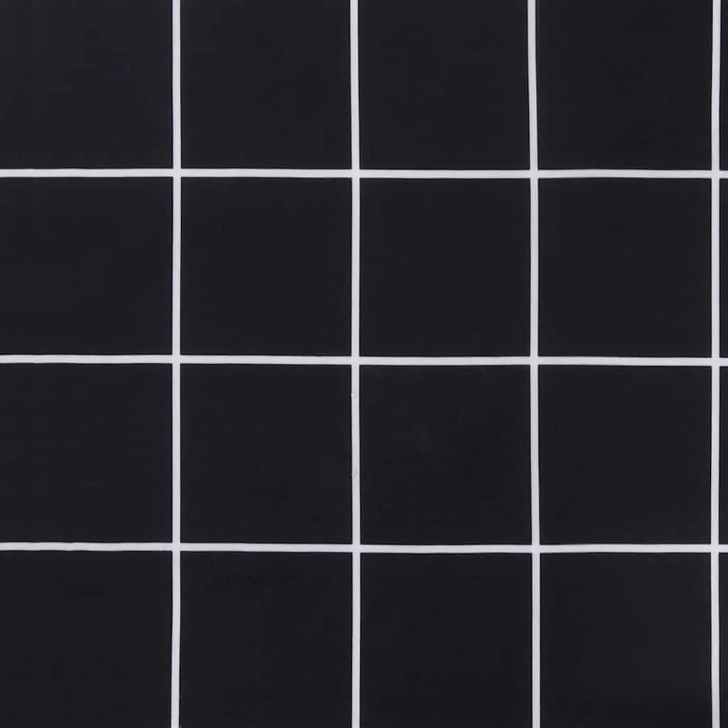 vidaXL Μαξιλάρι Παγκάκι Κήπου Καρό Μαύρο 180 x 50 x 4 cm Ύφασμα Oxford