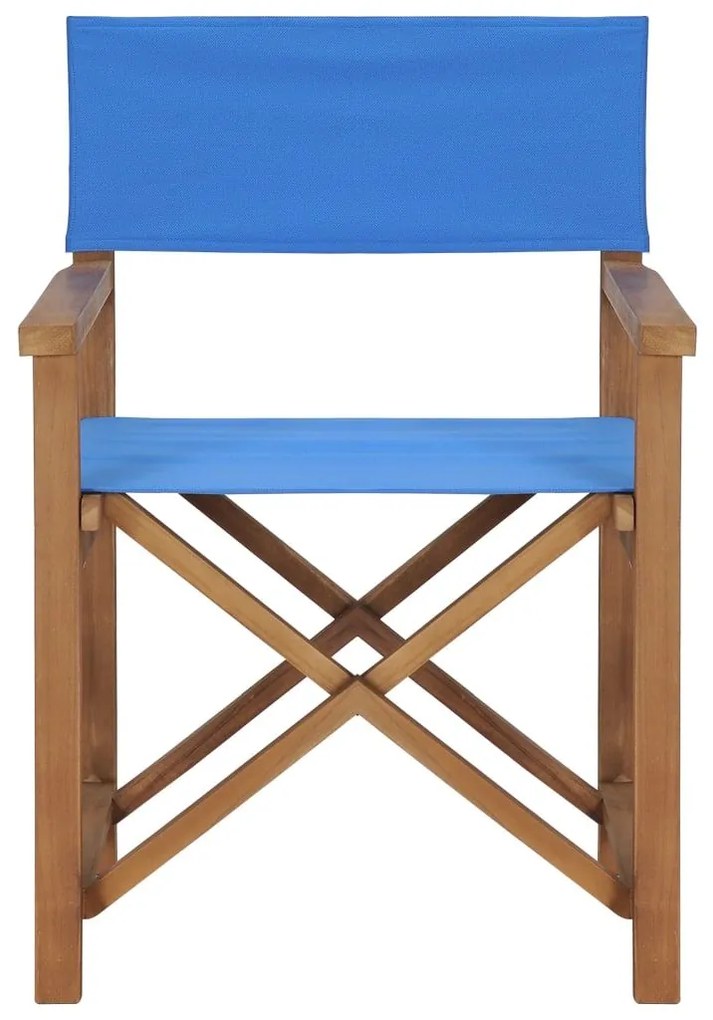 Καρέκλα Σκηνοθέτη Μπλε από Μασίφ Ξύλο Teak - Μπλε