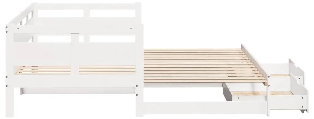 vidaXL Καναπές Κρεβάτι Συρόμενος Χωρίς Στρώμα 90x190 εκ. &amp; Συρτάρια
