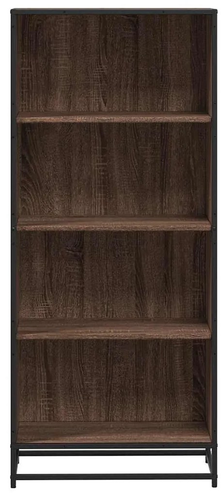 Βιβλιοθήκη καφέ δρυς 60x35x139 cm Ξύλινη κατασκευή - Καφέ