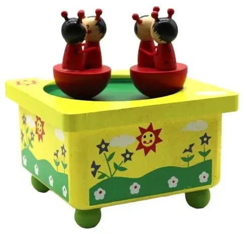 Ξύλινο Μουσικό Μαγνητικό Κουτί 10cm - Wooden music box