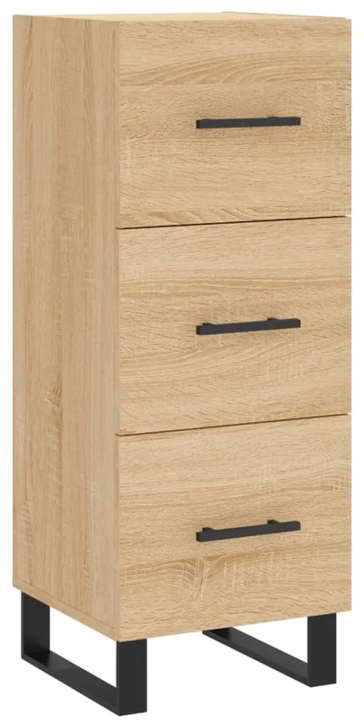 vidaXL Μπουφές Sonoma δρυς 34,5 x 34 x 180 εκ. από Επεξεργασμένο Ξύλο