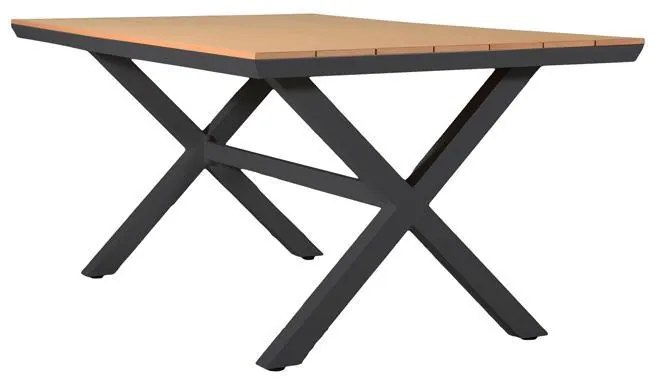 Τραπέζι FL6510 Fylliana Αλουμινίου Polywood Γκρί 180x100x75 εκ. 180x100x75 εκ.