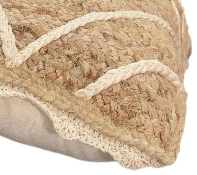 Μαξιλάρι Teddiens Inart φυσικό 100% γιούτα 45x45x2.5εκ 45x2.5x45 εκ.