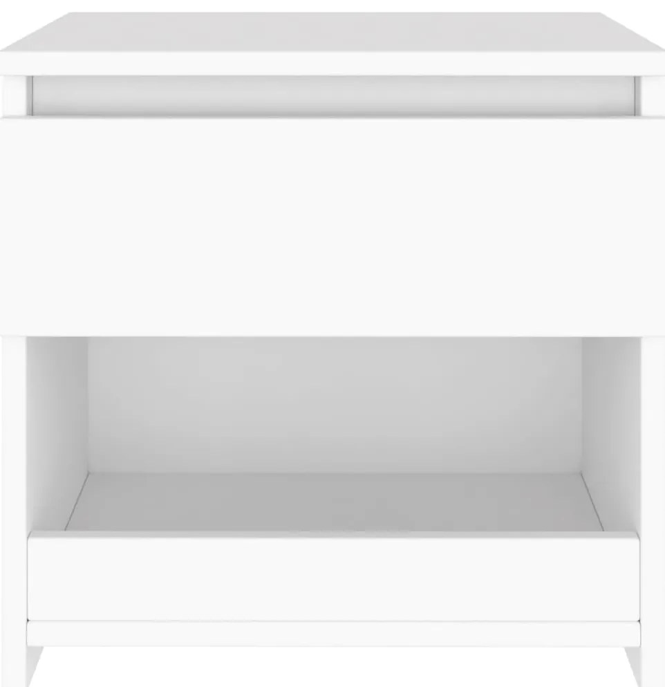 vidaXL Κομοδίνα 2 τεμ. Λευκά 40 x 30 x 39 εκ. από Επεξ. Ξύλο