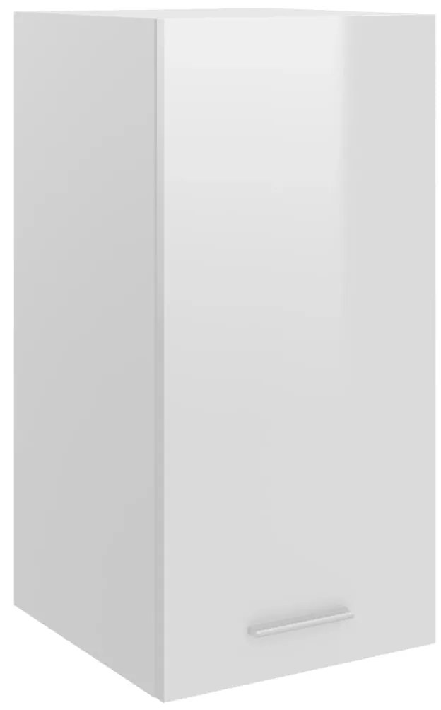 Ντουλάπι Κρεμαστό Γυαλιστερό Λευκό 29,5x31x60εκ. από Επεξ. Ξύλο