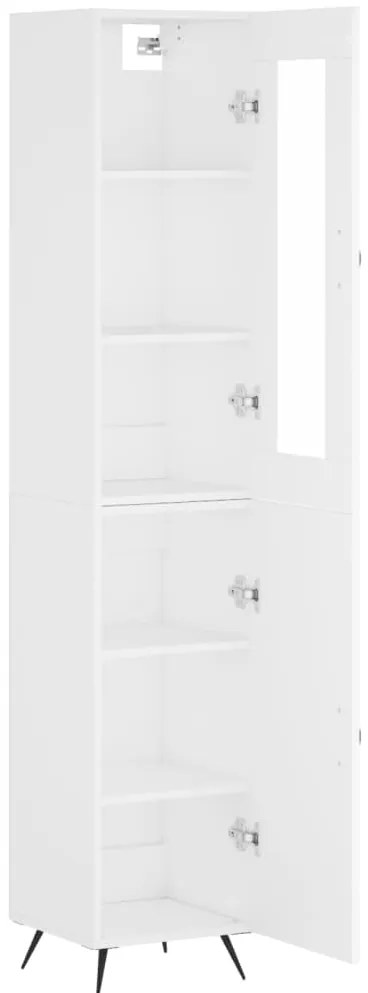 vidaXL Ντουλάπι Λευκό 34,5 x 34 x 180 εκ. από Επεξεργασμένο Ξύλο