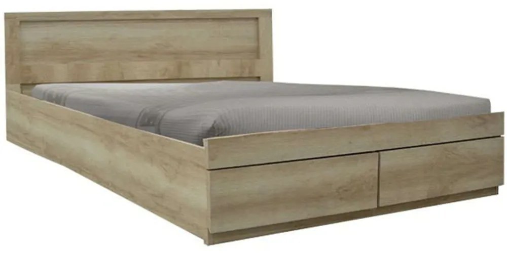 Κρεβάτι Nalos (Για Στρώμα 140x200cm) 123-000206 205x145x80cm Oak  Semi-double