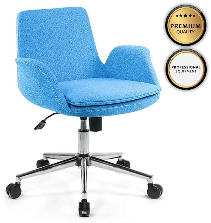 Καρέκλα εργασίας Maxim Up Megapap υφασμάτινη χρώμα γαλάζιο 65x60x90εκ.