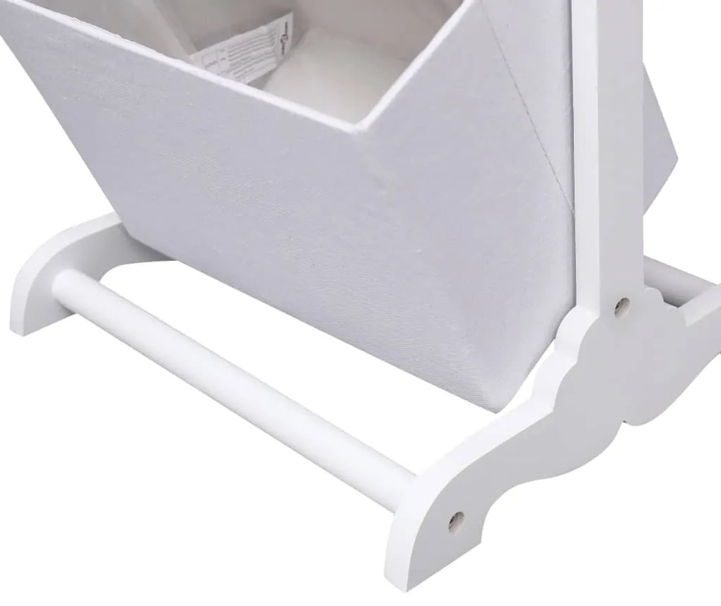 vidaXL Ραφιέρα Αποθήκευσης με 2 Καλάθια Λευκή 35 x 35 x 72 εκ. Ξύλο