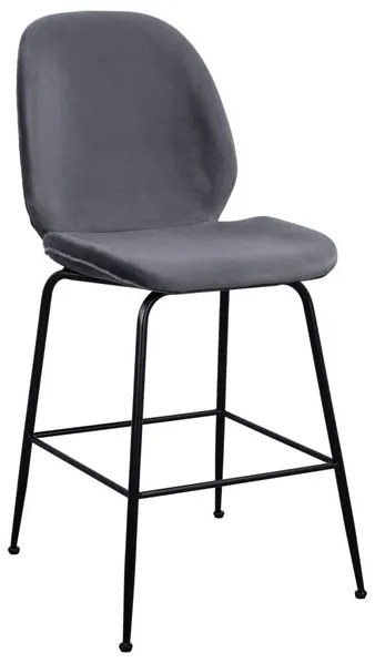 ΣΚΑΜΠΟ ΜΕΣΑΙΟΥ ΥΨΟΥΣ NORA HM8524.01 ΒΕΛΟΥΔΟ ΓΚΡΙ & ΜΑΥΡΟ ΜΕΤΑΛΛΙΚΟ ΣΚΕΛΕΤΟ 48x61x103Υ εκ.