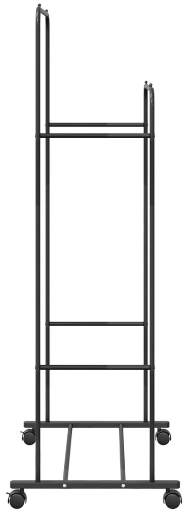 vidaXL Ράφι Ρούχων Μονόχρωμο Μαύρο 80 x 53 x 156 εκ