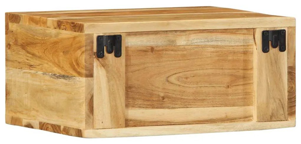 Επίτοιχο ντουλάπι τηλεόρασης 40x30x19 cm Μασίφ ξύλο ακακίας - Καφέ