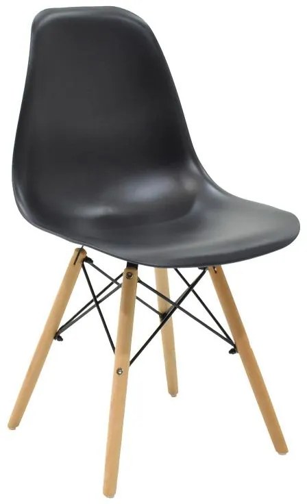 Σετ Τραπεζαρίας Manka-Julita 5 τεμ σε Sonoma Truffle - Μαύρο 110x80x77εκ. 110x80x77 εκ.