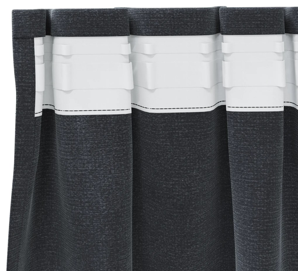 vidaXL Curtains Blackout  με ταινία 2 τεμάχια Ανοιχτό Γκρι Βελούδο