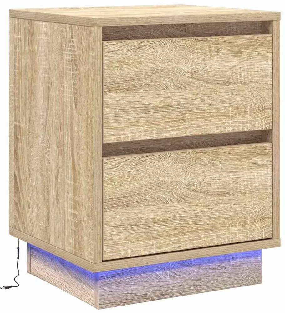 vidaXL Κομοδίνο με Sonoma Δρυς 39 x 34.5 x 50 εκ. Επεξεργασμένο ξύλο