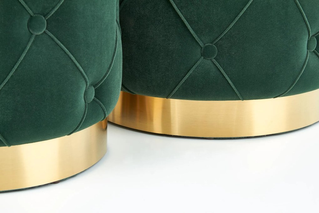 POLLY set of two stools, color: dark green DIOMMI V-CH-POLLY-PUFA-C.ZIELONY