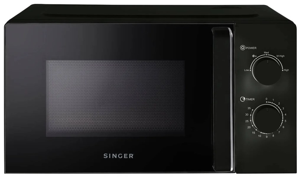 Φούρνος μικροκυμάτων Singer MW 20BL P70 με χωρητικότητα 20L και ισχύ μικροκυμάτων 700W