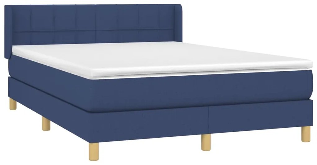 ΚΡΕΒΑΤΙ BOXSPRING ΜΕ ΣΤΡΩΜΑ ΜΠΛΕ 140X190 ΕΚ. ΥΦΑΣΜΑΤΙΝΟ 3130271