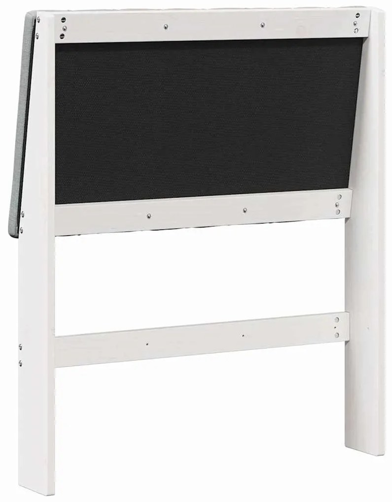 vidaXL Ταπετσαρισμένο κεφαλάρι Ανοιχτό γκρι 80 cm Στερεά ξυλεία πεύκου