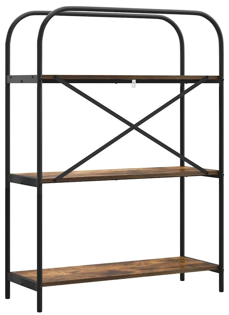 vidaXL Ράφι Βιβλίων Καπνιστό Δρύς 80 x 30 x 109 εκ Επεξεργασμένο ξύλο