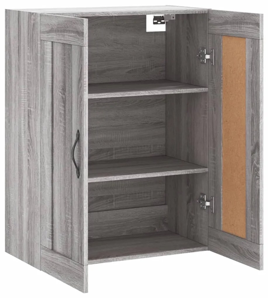 vidaXL Ντουλάπι Επιτοίχιο Γκρι Sonoma 69,5 x 34 x 90 εκ. Επεξεργ. Ξύλο