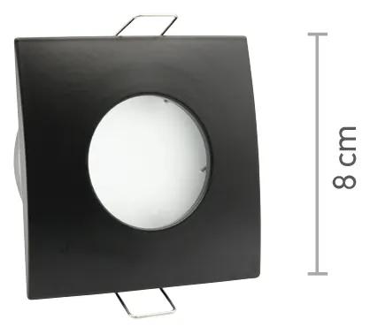 Χωνευτό σποτ από μαύρο μέταλλο 1XGU10 IP44 D:8cm (Χ0009-BL) - Μέταλλο - Χ0009-BL