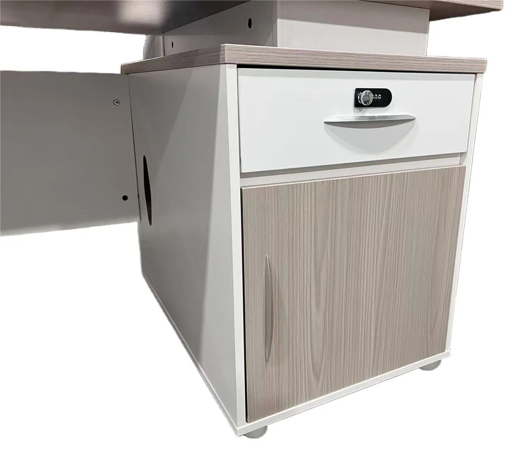 Γραφείο εργασίας Armadi με ντουλάπι σε Sonoma - Λευκό 180x80x75εκ 180x80x75 εκ.
