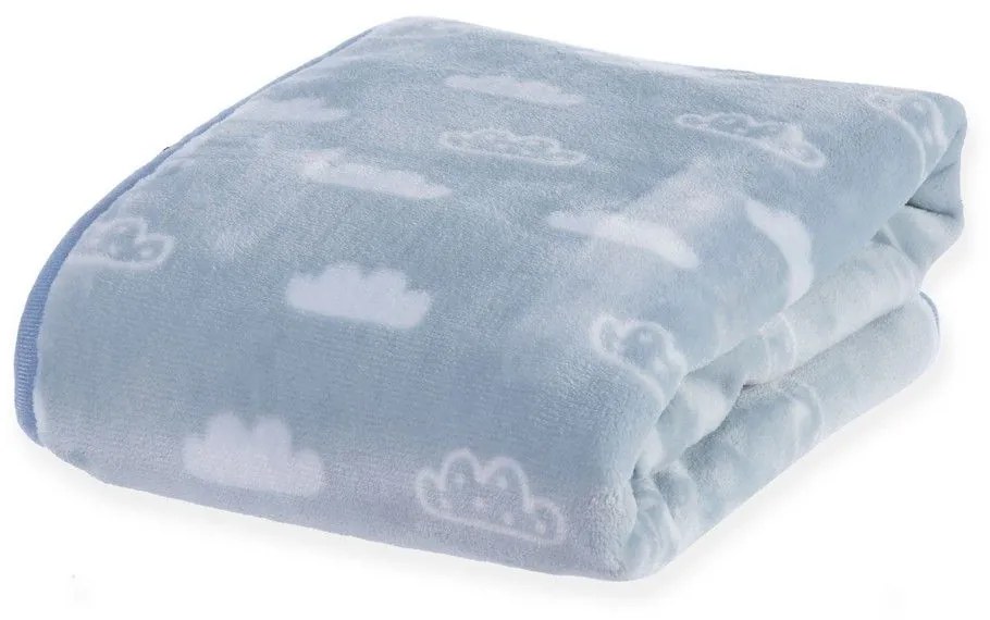 Κουβέρτα Βρεφική Clouds Blue Nef-Nef Αγκαλιάς 75x100cm Polyester