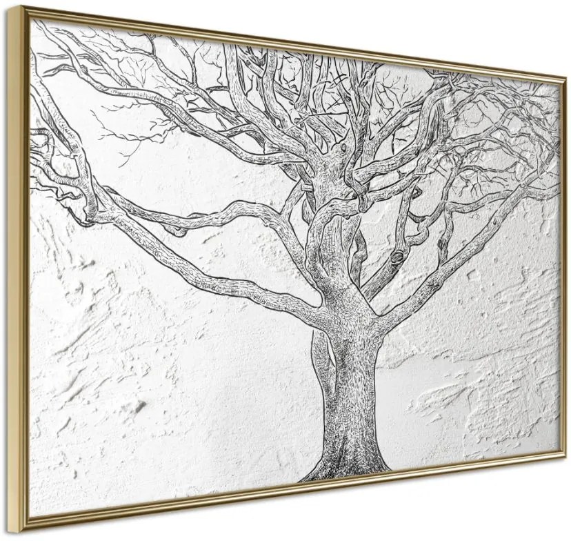 Αφίσα - Tangled Branches - 45x30 - Χρυσό - Χωρίς πασπαρτού