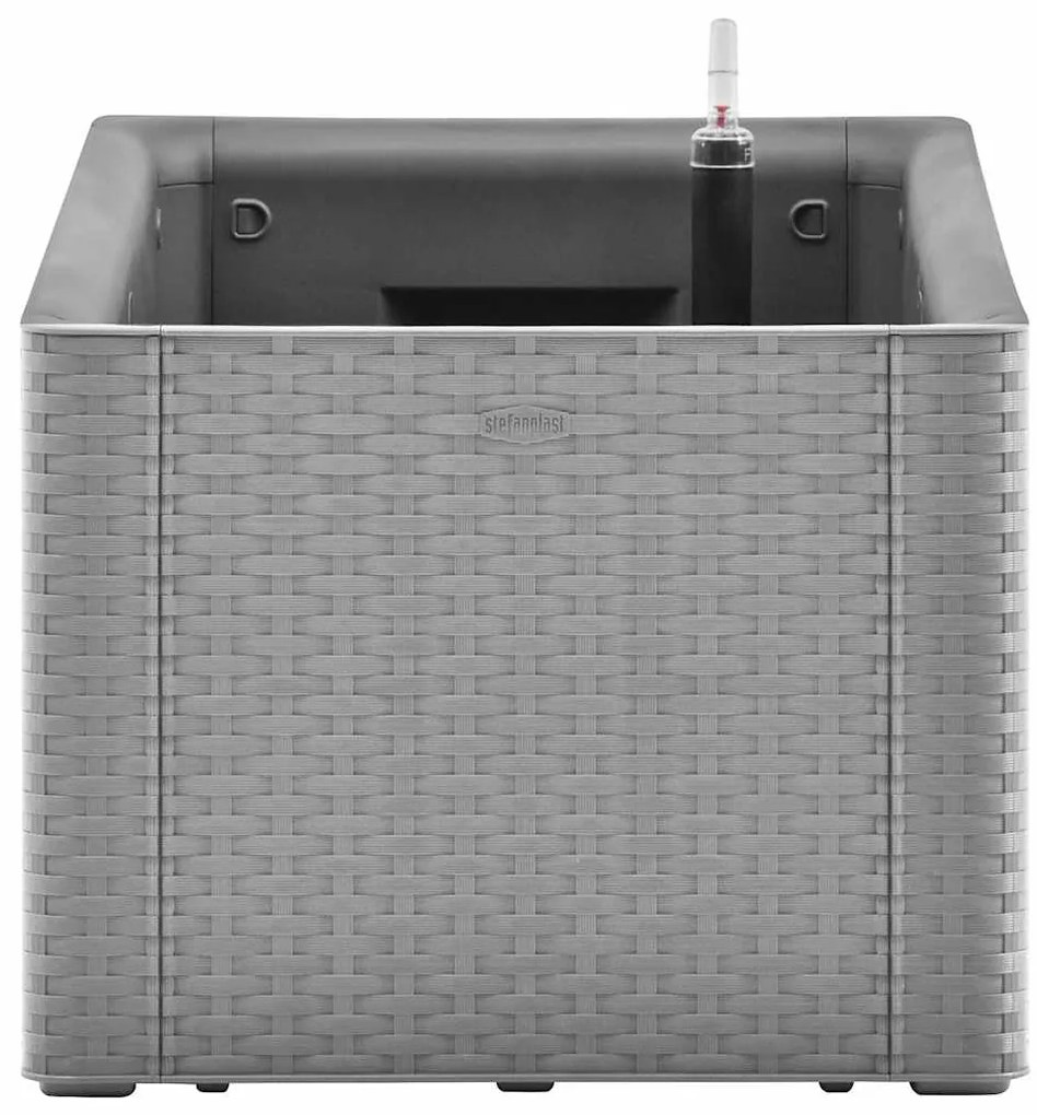 vidaXL Ζαρντινιέρα Κήπου Γκρι 100x43x33 εκ. με Αυτόματο Πότισμα