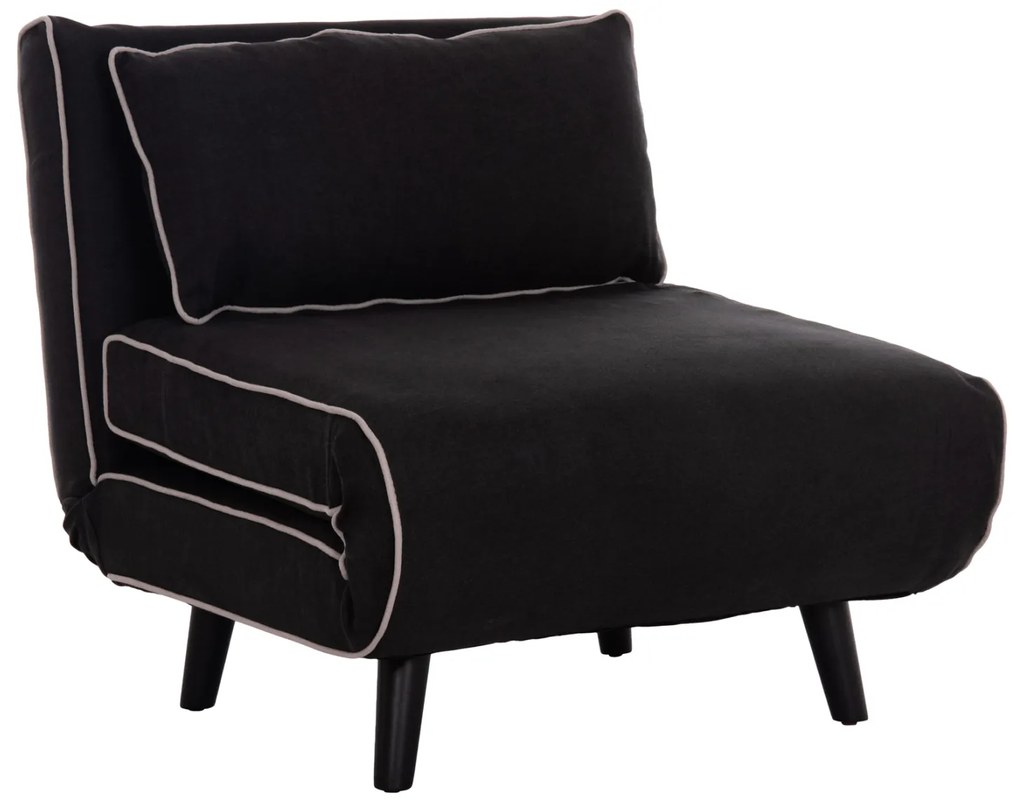 ΠΟΛΥΘΡΟΝΑ ΚΡΕΒΑΤΙ BRAXTON HM8425.03 ΜΑΥΡΟ ΥΦΑΣΜΑ 78x88x78Υεκ.