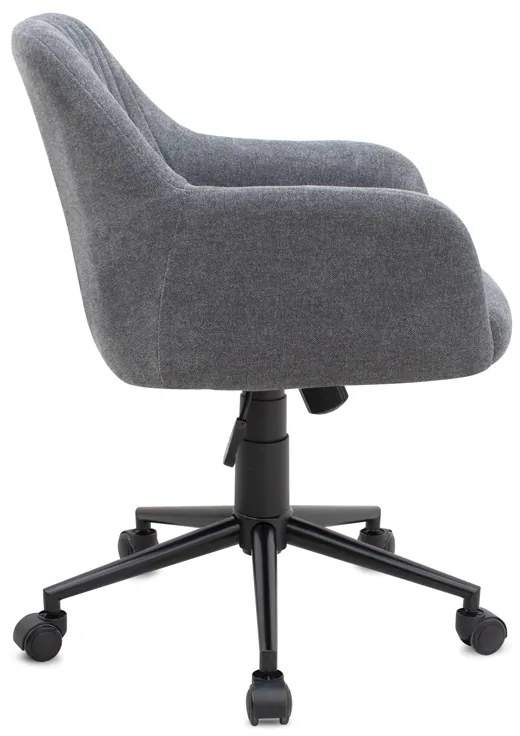 Καρέκλα γραφείου Alice Megapap υφασμάτινη χρώμα γκρι 61x61x80/90εκ.