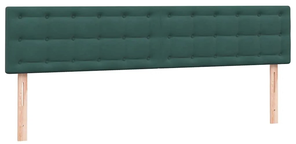 vidaXL Box Spring κρεβάτι με στρώμα σκούρο πράσινο 180x220cm Βελούδινο